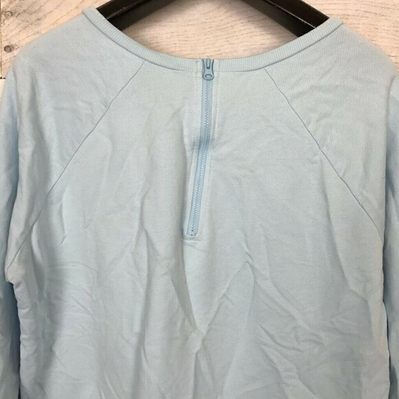 Z By Zella Blouse Blue Long Sleeve Scoop Medium - Picture 4 of 8